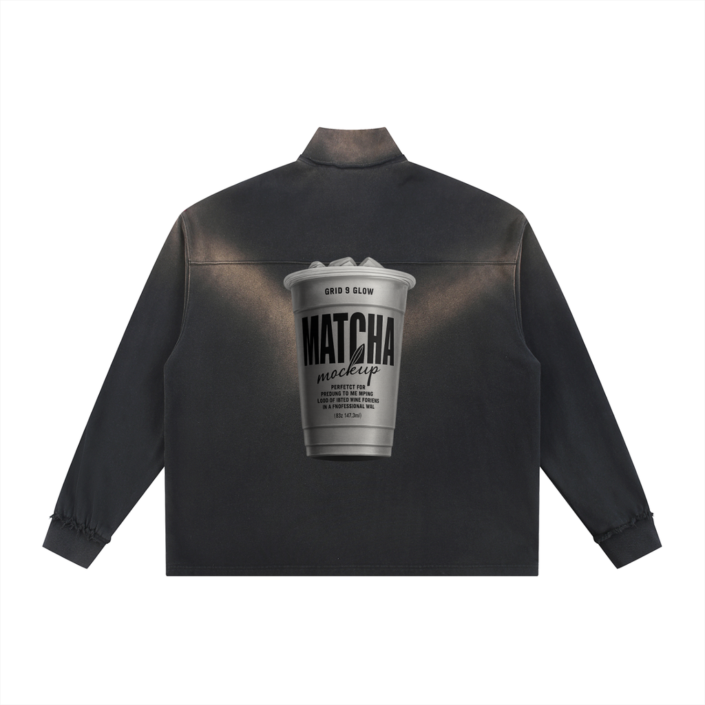 Steezy matcha quarter zip